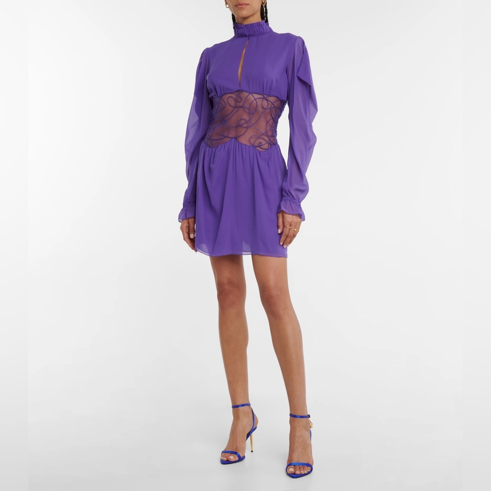 Tom Ford Silk embroidered minidress size 36